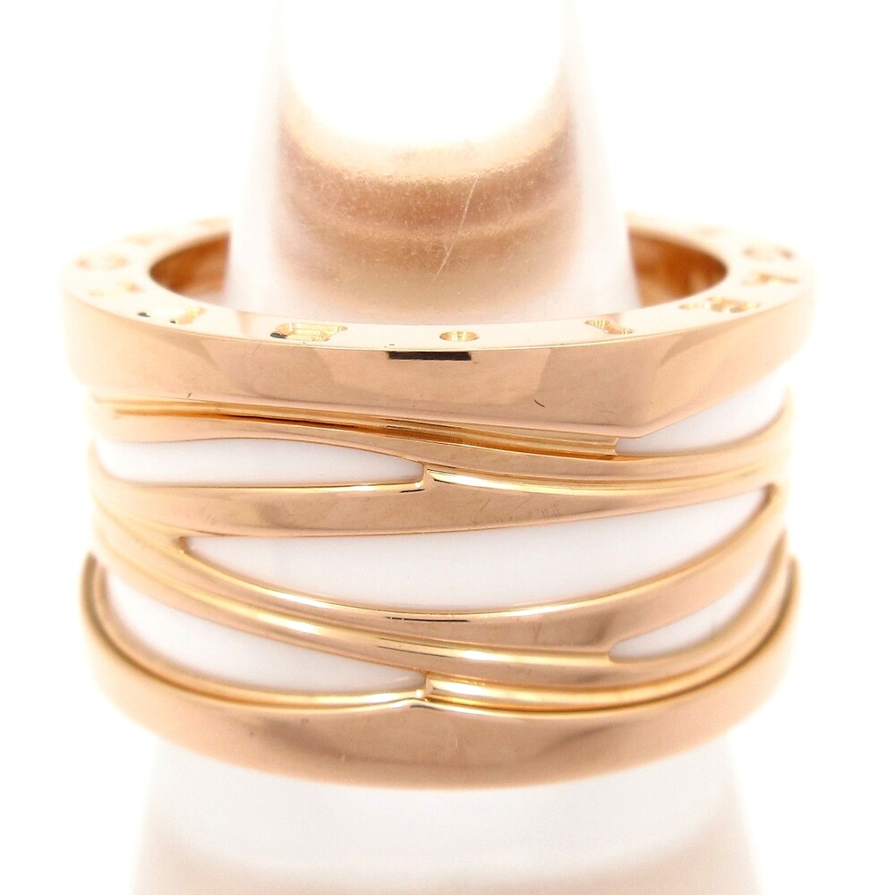 Bvlgari B-zero1 Design Legend Ring 18K Rose Gold Ceramic
